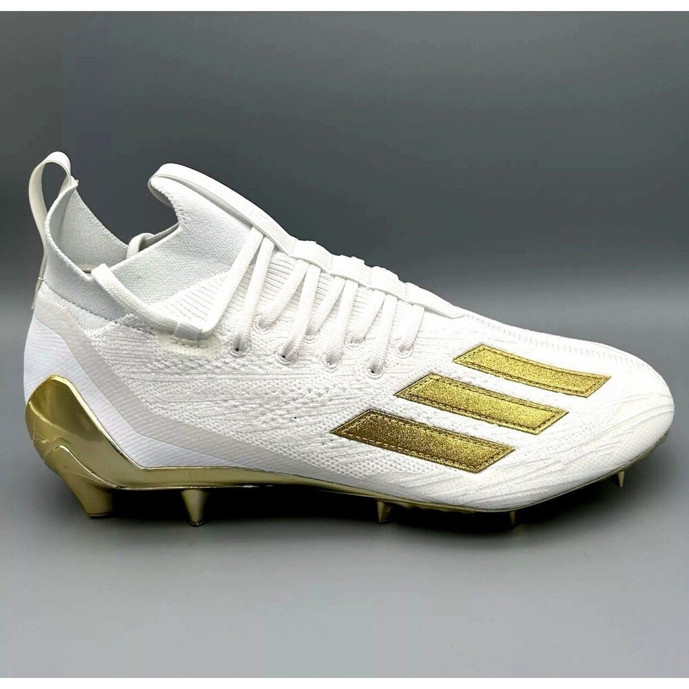 Adidas Adizero Primeknit Cleats White Gold GX5100 Men's Size 12.5 New